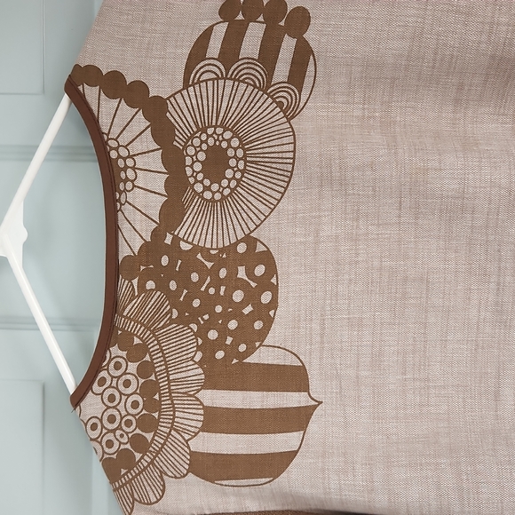 Aoyidao, Women's L Medium Brown Jerse Sleeves, Linen Fabric w Design Front/Back - Picture 7 of 8